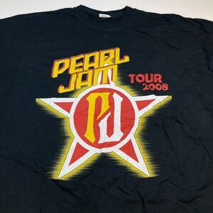 Rare PEARL JAM Vintage 2008 Concert Tour T Shirt Sz Mens XL Eddie Vedder